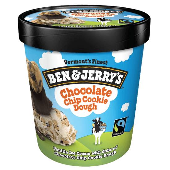 Order Ben & Jerry's Chocolate Chip Cookie Dough Ice Cream 16oz food online from Caseys Carry Out Pizza store, St Joseph on bringmethat.com