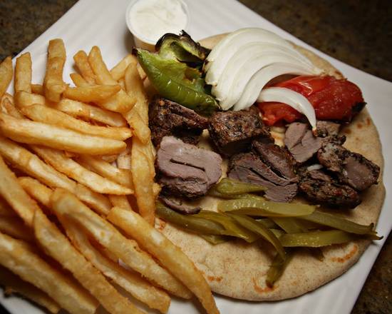 Order Souvlaki Sandwich food online from Cafe Layal store, HOUSTON on bringmethat.com