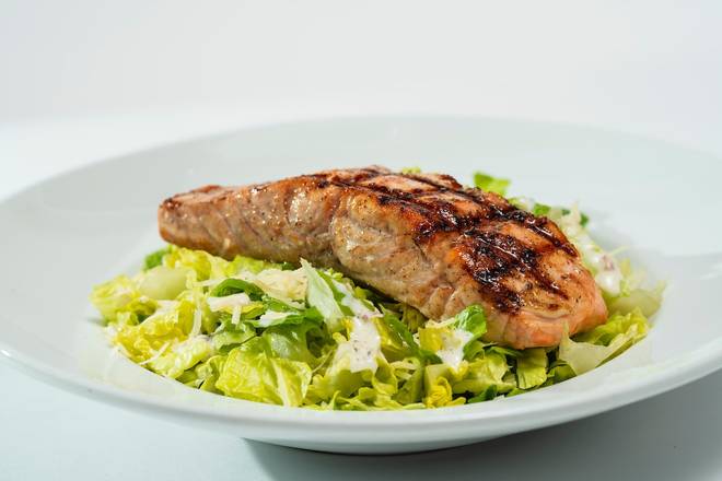 Order GF GRILLED SALMON CAESAR SALAD food online from Glory Days Grill store, Glen Burnie on bringmethat.com