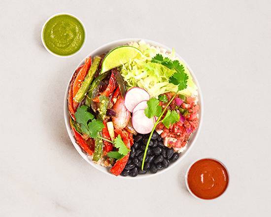 Order Fajita Veggie Burrito Bowl food online from Blessed Burrito Bowls store, Sherman Oaks on bringmethat.com