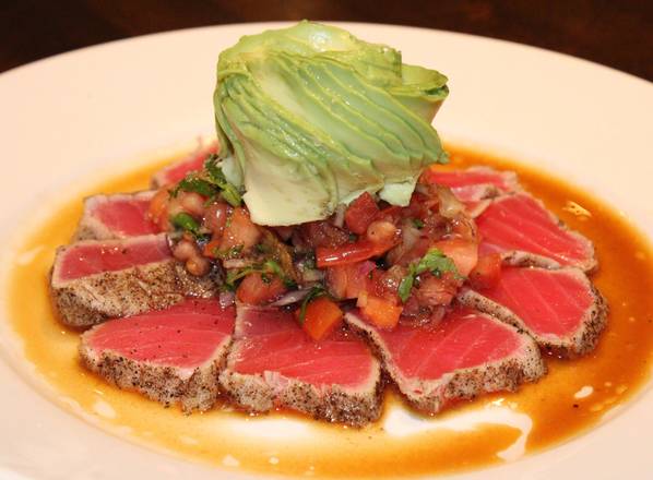 Order Seared Tuna Sashimi with Japanese Salsa food online from O2 Restaurant store, Simi Valley on bringmethat.com