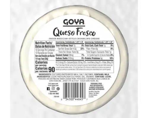 Order GOYA Queso Fresco  10 Oz food online from Fresko Market store, Miami on bringmethat.com