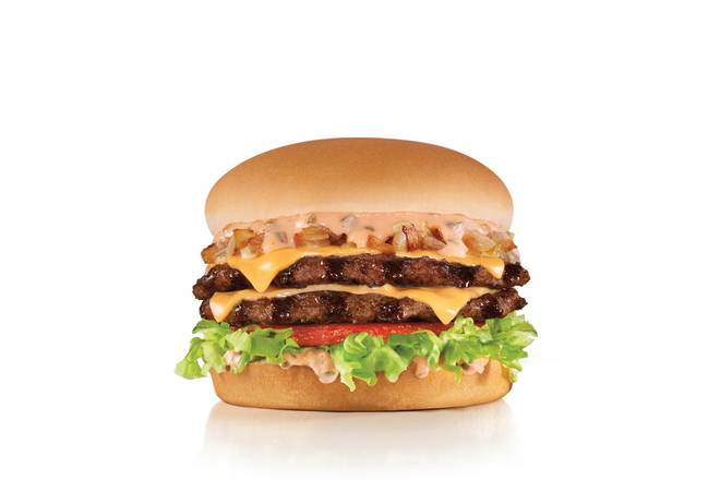 Order California Classic Double Cheeseburger food online from Carl Jr. store, Palm Desert on bringmethat.com