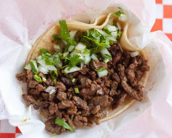 Order Carne Asada Soft Taco food online from Casa Garcia store, Pico Rivera on bringmethat.com