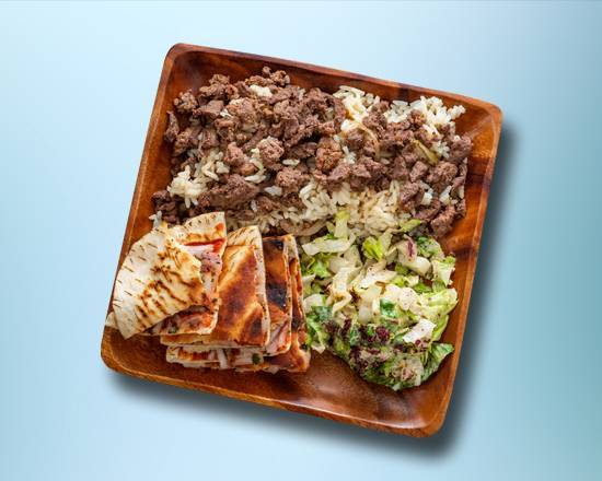 Order Beef Blast Gyro Plate food online from Falafel Fix store, Secaucus on bringmethat.com