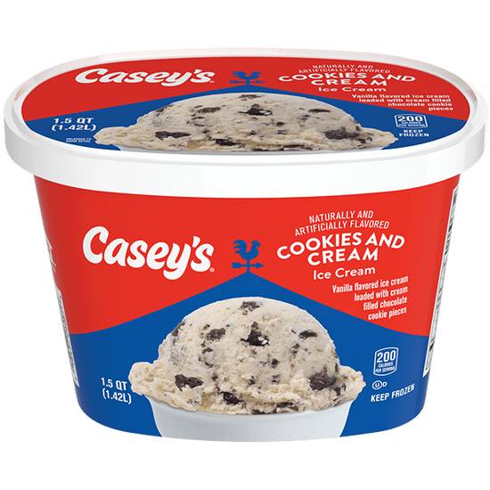 Order Casey's Cookies & Cream Ice Cream 1.5qt food online from Casey store, Elkhart on bringmethat.com