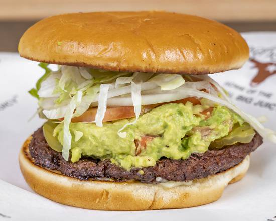 Order Guacamole Burger food online from Longhorn Cafe store, San Antonio on bringmethat.com