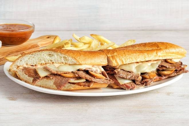 Order Prime Rib* Sandwich food online from Aussie Grill store, San Diego on bringmethat.com