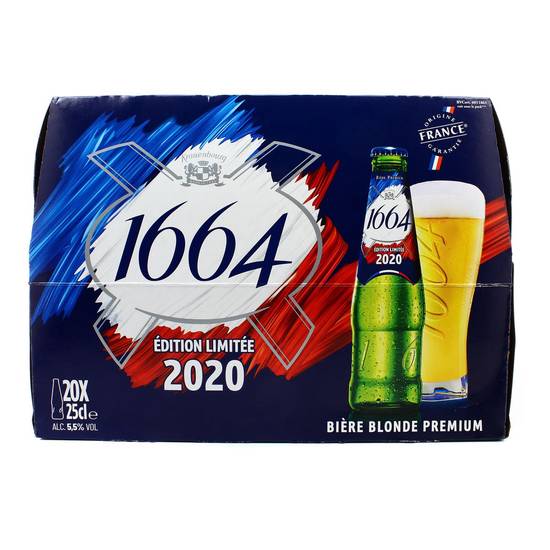 Bière blonde 5,5° 20x25 cl 1664