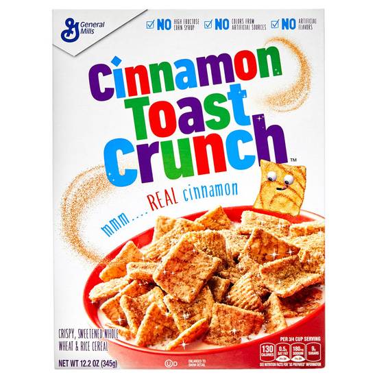 Order General Mills Cinnamon Toast Crunch Cereal 12oz food online from Everyday Needs by Gopuff store, Baton Rouge on bringmethat.com