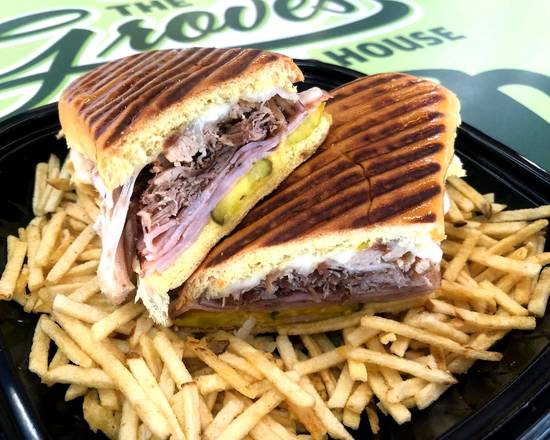 Order Cuban Sandwich food online from The Grove Coffee House store, Davie on bringmethat.com