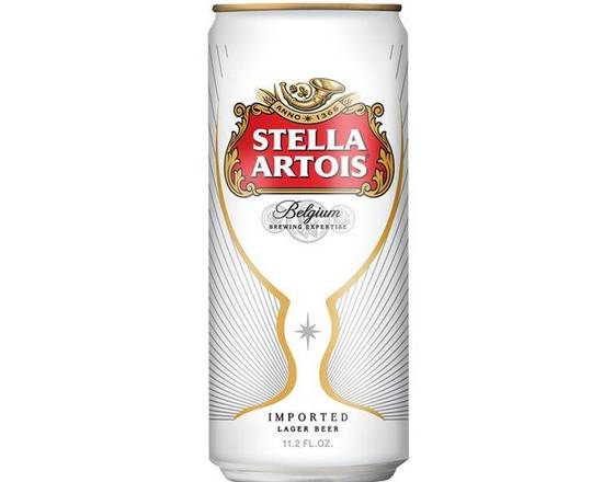 Order STELLA ARTOIS 11.2 OZ CAN (5% ABV) food online from Fabrica Pizza- Tampa store, Tampa on bringmethat.com