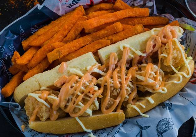 Order Fried Shrimp Po Boy food online from Crab Du Jour store, Wilson on bringmethat.com