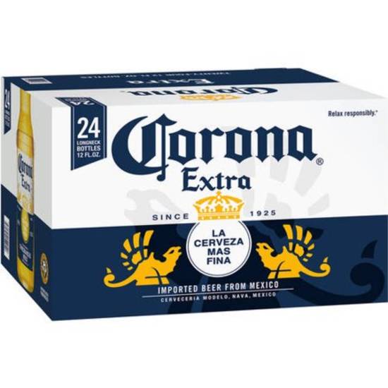 Order CORONA EXTRA 24-12OZ BTLS food online from Rocky Liquor store, Claremont on bringmethat.com