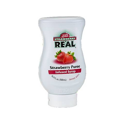 Order Simply Squeeze Strawberry Re'al Puree Infused Syrup (16.9 OZ) 126027 food online from Bevmo! store, Albany on bringmethat.com