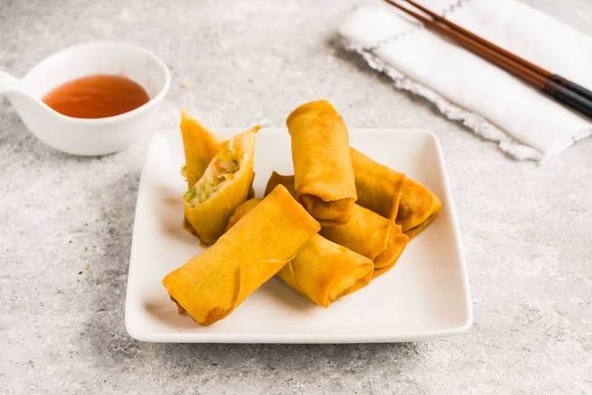 Order Shrimp Spring Rolls (6 pcs) (虾春卷) (6 根) food online from Burger Now store, Cherry Hill on bringmethat.com