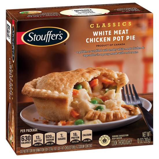 Order Stouffer's Frozen White Meat Chicken Pot Pie Meal 10oz food online from Everyday Needs by Gopuff store, Melrose Park on bringmethat.com