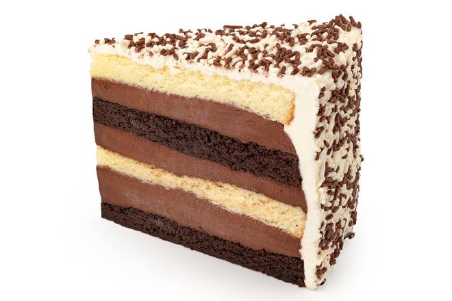 Order Black & White Fudge Cake Slice food online from Buddy V'S Cake Slice store, Troy on bringmethat.com