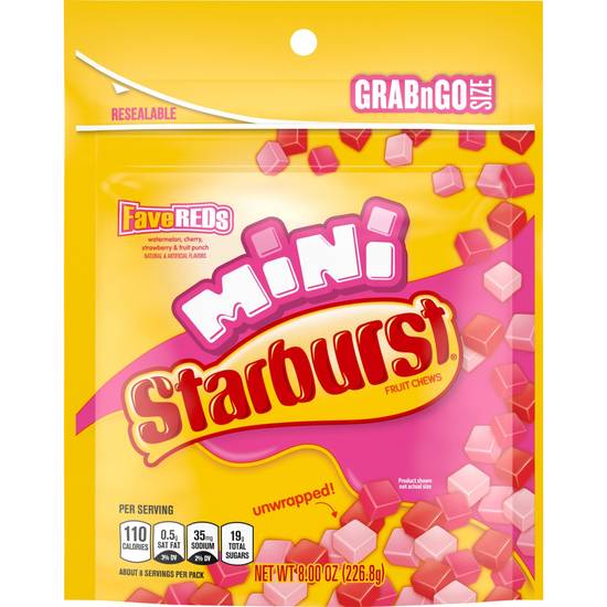 Order Starbursts FaveREDs Fruit Chewy Candy Grab N Go, 8 OZ food online from Cvs store, WAKEFIELD on bringmethat.com