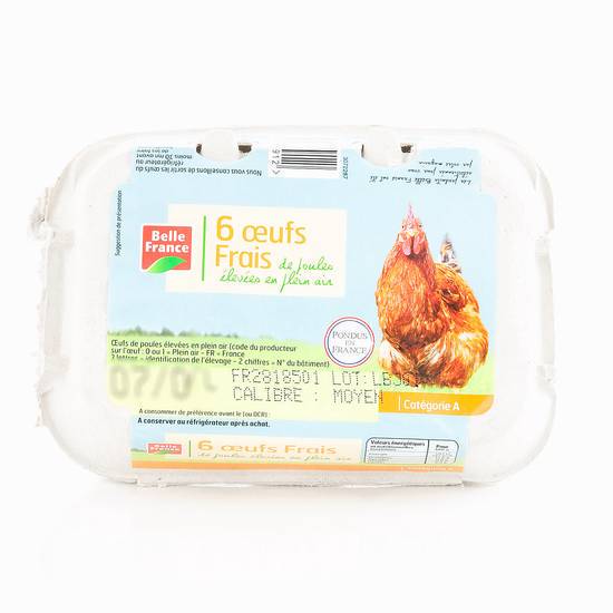 6 gros oeufs