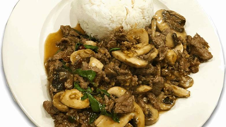 Order P9 Pad Ped Ga-Prao (Shrimp or Squid)** food online from Madam Mam's store, Bee Cave on bringmethat.com