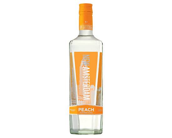 Order New Amsterdam Peach Flavored, 750mL vodka (35.0% ABV) food online from Golden Ox Liquors store, Saint Augustine on bringmethat.com