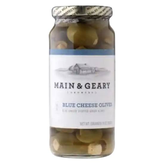 Order Main & Geary Blue Cheese Olives 10oz food online from Everyday Needs By Gopuff store, Fairfield on bringmethat.com