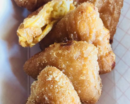 Order Fried Battered Mac and Cheese (6 pcs) food online from Auntie Lee store, CHAMPAIGN on bringmethat.com