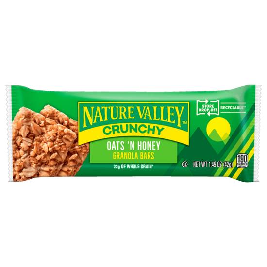 Order Nature Valley Crunchy Oats 'N Honey Granola Bar 1.49oz food online from Casey store, Elkhart on bringmethat.com