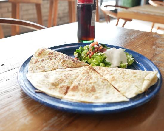 Order Tamale-Dilla (Chicken Quesadilla Platter) w/ Rice and Beans food online from Tamale Co. Mexican Street Food store, Orlando on bringmethat.com