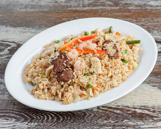 Order Combination Fried Rice Beef, Chicken, and Shrimps food online from Saigon Hut store, East Boston on bringmethat.com