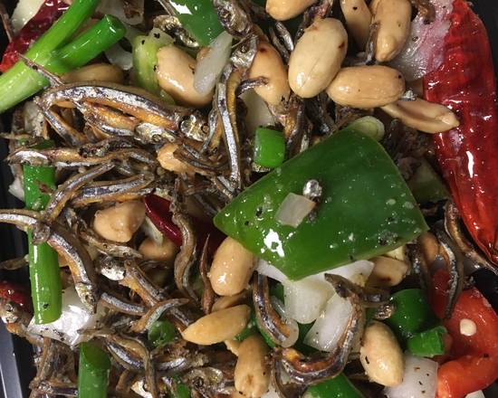 Order Crispy Tiny Fish with Peanuts food online from Mulan Asian Bistro store, Memphis on bringmethat.com