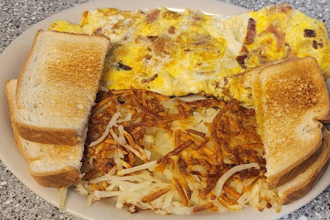 Order Bacon, Ham, or Sausage Omelette food online from Fleetwood diner store, Ann Arbor on bringmethat.com