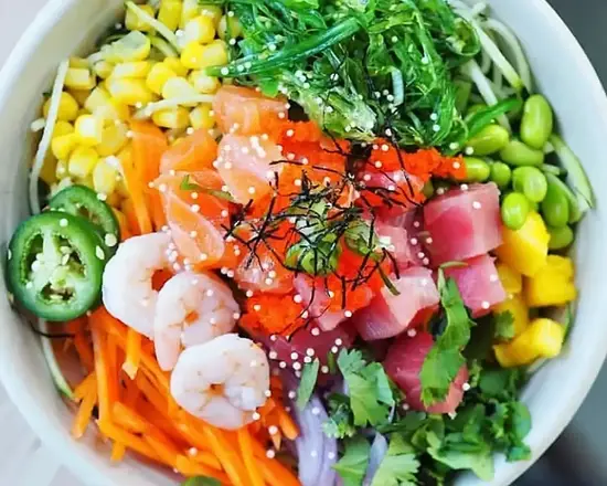 Order Poke Bowl with 3 Proteins food online from Poki Dc & Gong Cha store, Providence on bringmethat.com