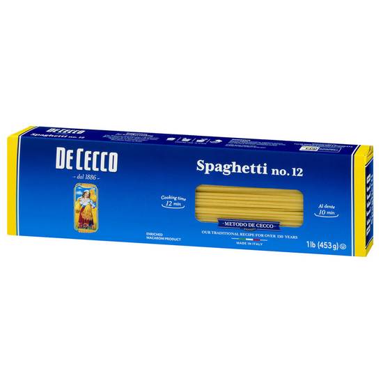 Order De Cecco Spaghetti Pasta 1lb food online from Everyday Needs by Gopuff store, Tampa on bringmethat.com