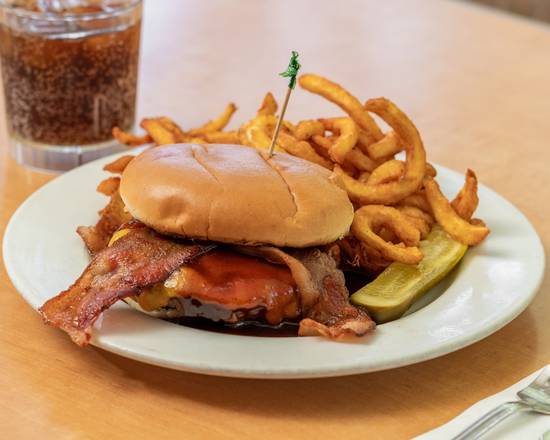 Order Hickory Cheddar Burger food online from Buttercup Kitchen Family Restaurant store, Vallejo on bringmethat.com