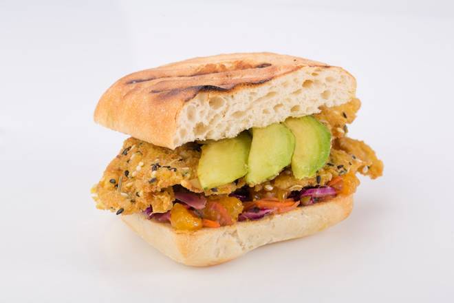 Order Half Asian Chicken Crunch Panini food online from F2o Fresh to Order store, Johns Creek on bringmethat.com
