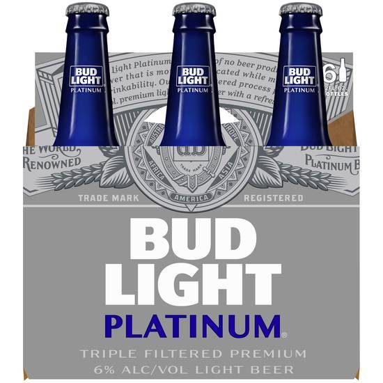 Order Bud Light Platinum, 6pk-12oz bottle beer (6.0% ABV) food online from Pgi Liquors store, Punta Gorda on bringmethat.com