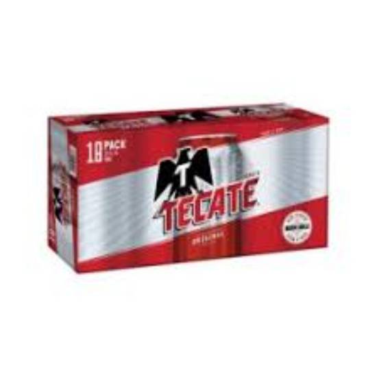 Order TECATE 12oz 18pk CANS food online from Duke Liquor & Jr. Market store, Los Angeles on bringmethat.com