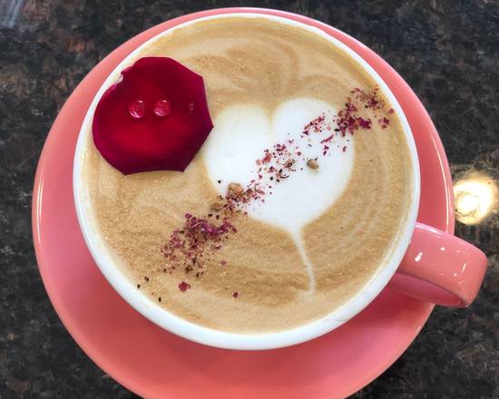 Order Rose Latte food online from Cup Of Blooms store, San Mateo on bringmethat.com