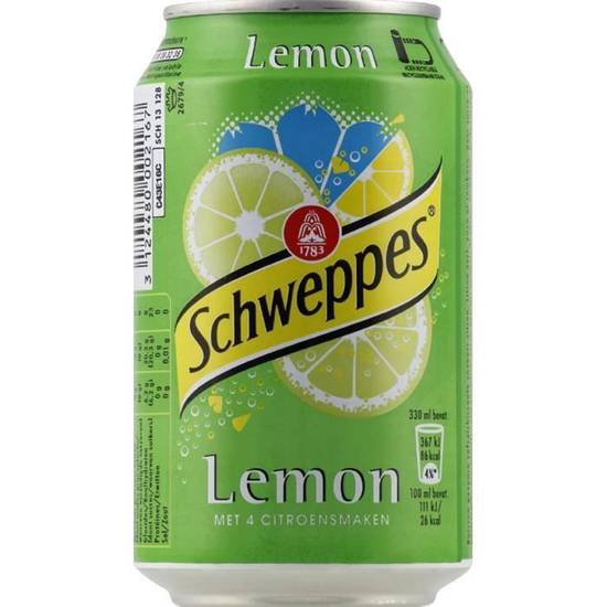 Schweppes lemon boite metal 33 cl