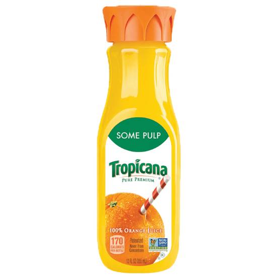 Order Tropicana Pure Premium Some Pulp OJ 12oz food online from Casey store, Omaha on bringmethat.com
