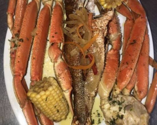 Order Crab legs /Fry or steamed fish combo food online from Inn At The Border store, Mount Vernon on bringmethat.com