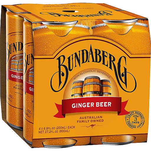 Order Bundaberg Ginger Beer Mini Cans  (4PK 6.7 OZ) 127138 food online from Bevmo! store, Albany on bringmethat.com