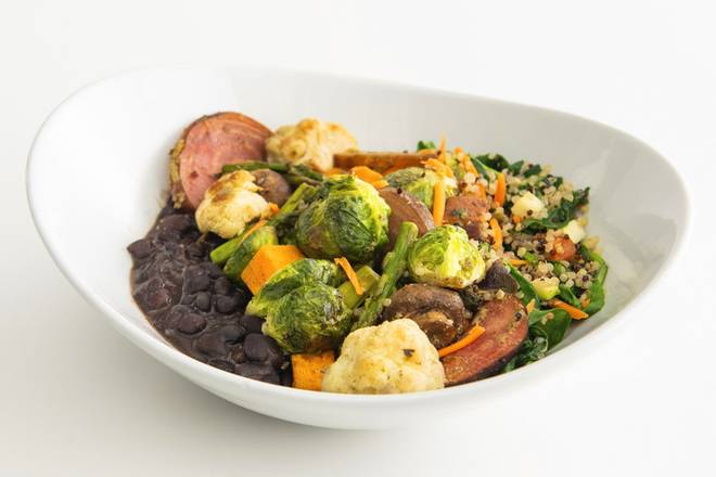 Order Seasonal Roasted Vegetable Bowl food online from Sharky's Woodfired Mexican Grill store, Los Angeles on bringmethat.com