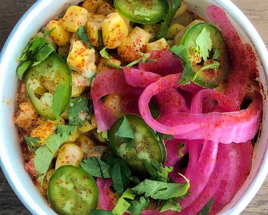 Order Street Corn Salad (V) food online from Lucky You - Plant Based Pizza store, Los Angeles on bringmethat.com