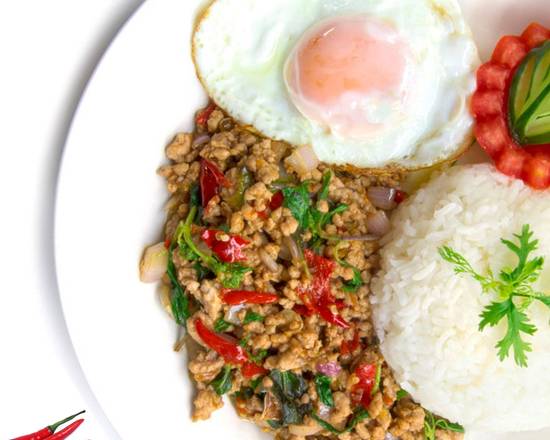 Order Ka Pow Kai Dow food online from Sno Thai Restaurant store, Snoqualmie on bringmethat.com
