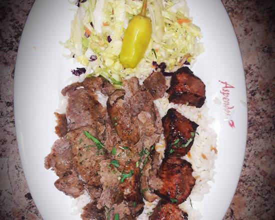 Order Mix Shish Kebab and Lamb Gyro Combo food online from Selami Turkish Kebab House store, Pittsburgh on bringmethat.com