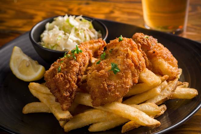 Order Fish N' Chips food online from The Rock Wood Fired Pizza store, Tacoma on bringmethat.com