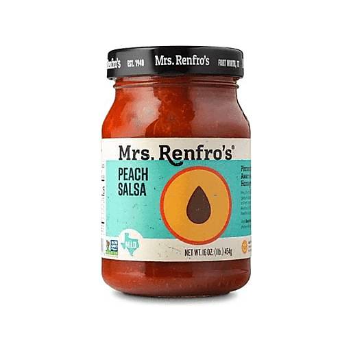 Order Mrs. Renfro's Peach Salsa 16oz food online from Everyday Needs by Gopuff store, Ladera Ranch on bringmethat.com